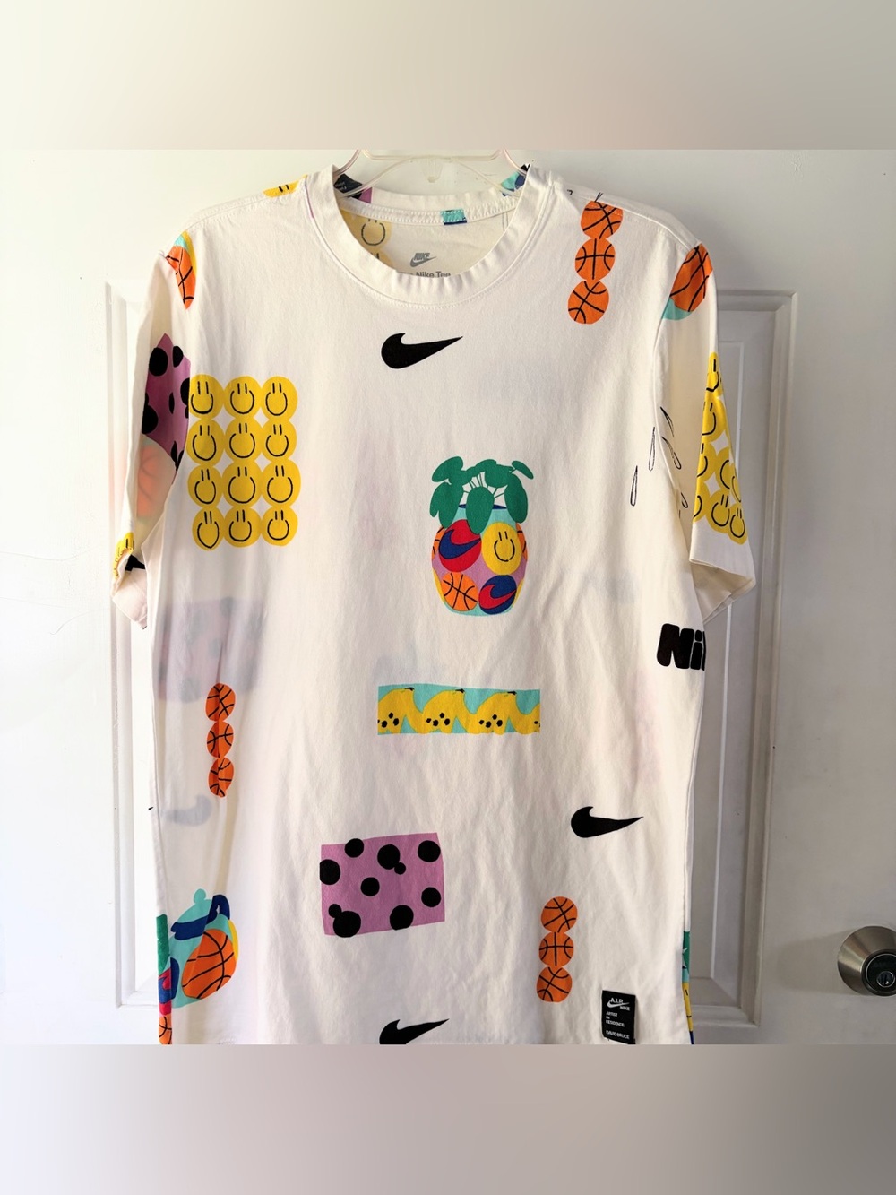Nike Sportswear David Bruce AIR Max90 All Over Print Tee Shirt Large Tall LT